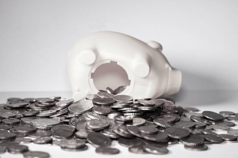 Piggy bank with retirement savings